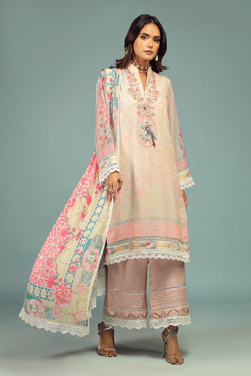 Wardha Saleem | Luxury Pret Traditional Wear | KOEL SHIRT WITH DUPATTA ( 2 PC) - Official Wardha Saleem - Agha Fabrics UK