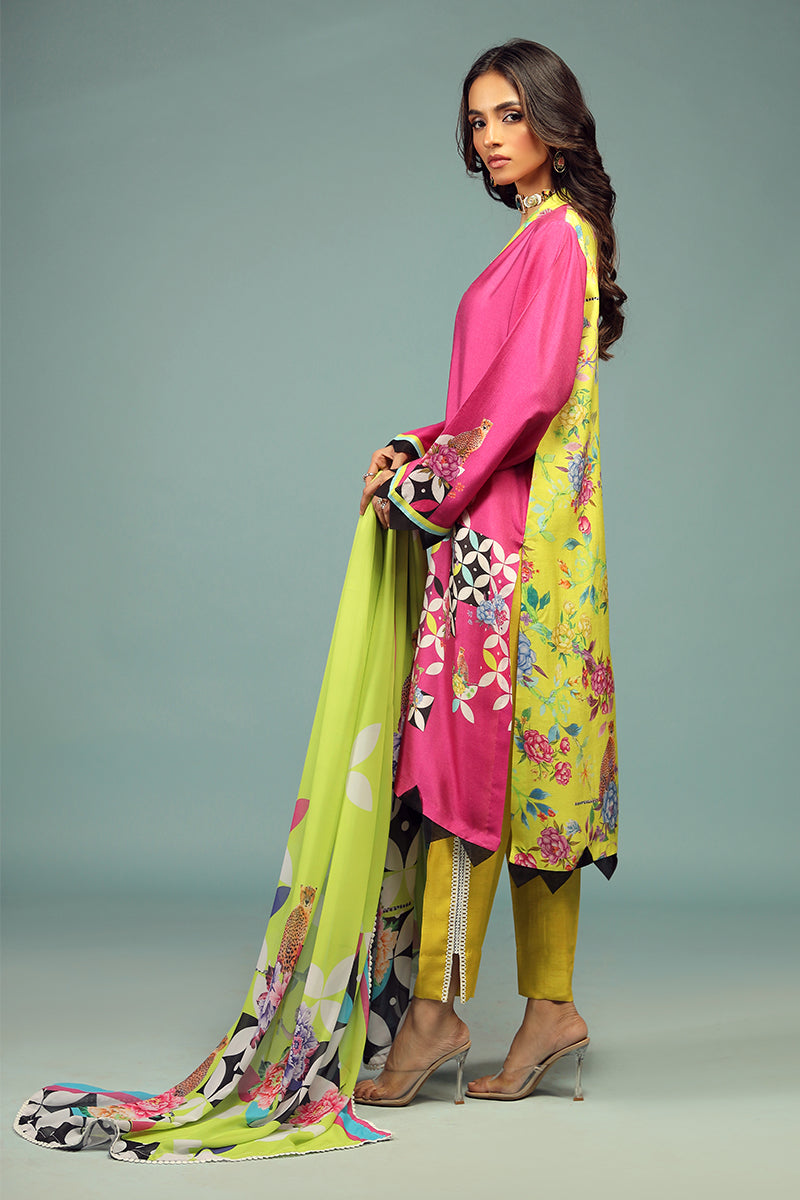 Wardha Saleem | Luxury Pret Traditional Wear | SHIKARGAH SHIRT WITH DUPATTA ( 2 PC) - Official Wardha Saleem - Agha Fabrics UK