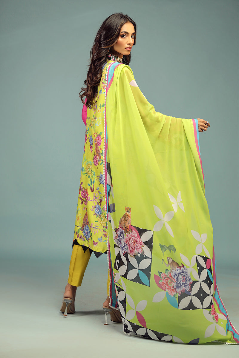 Wardha Saleem | Luxury Pret Traditional Wear | SHIKARGAH SHIRT WITH DUPATTA ( 2 PC) - Official Wardha Saleem - Agha Fabrics UK