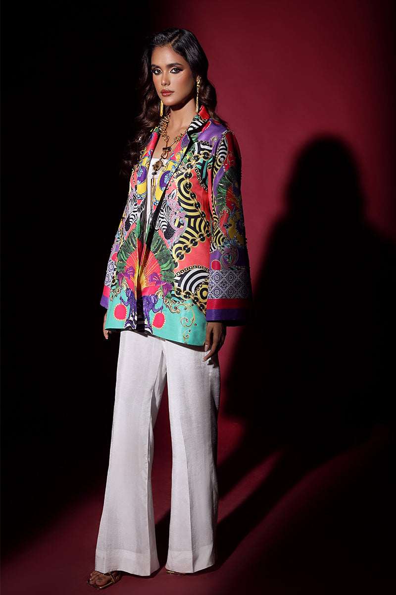 Wardha Saleem | Luxury Pret Fusion Wear | SAFARI JACKET WITH JUMPSUIT (2PC)