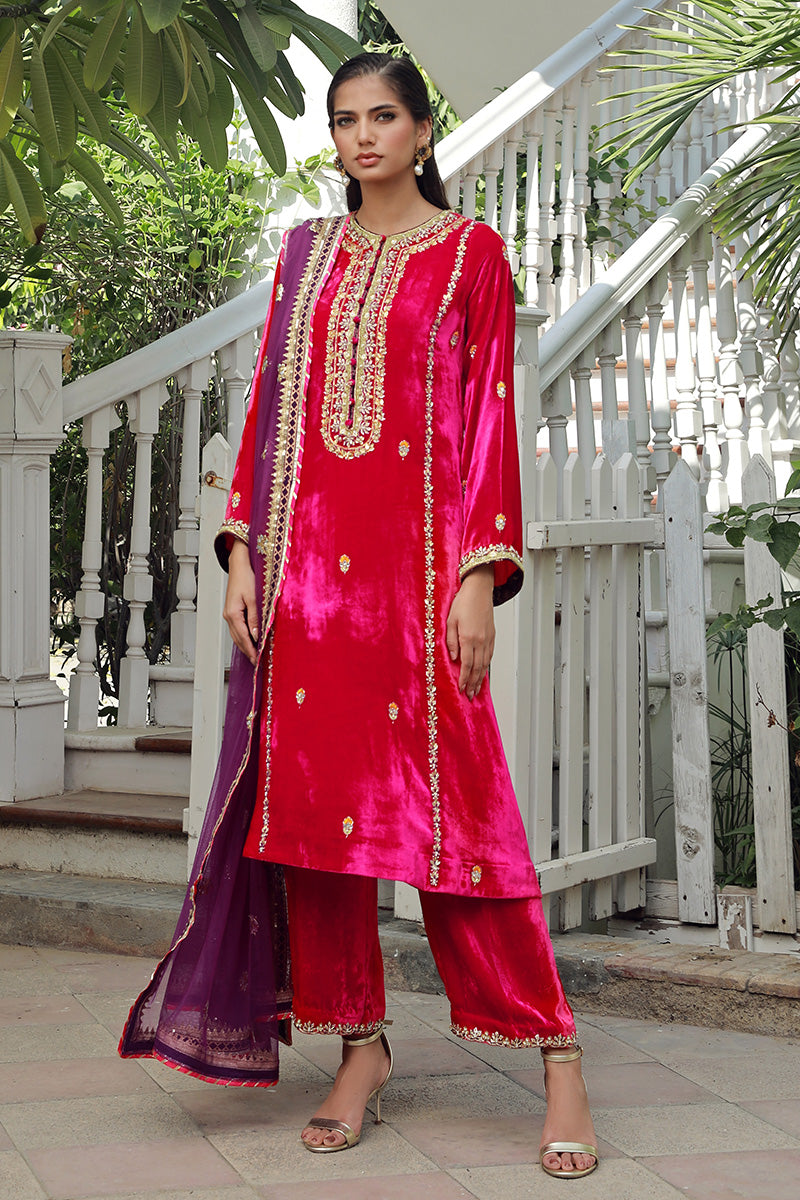 Sana Abbas | Velvet Formals | RUBY - Official Sana Abbas - Agha Fabrics UK