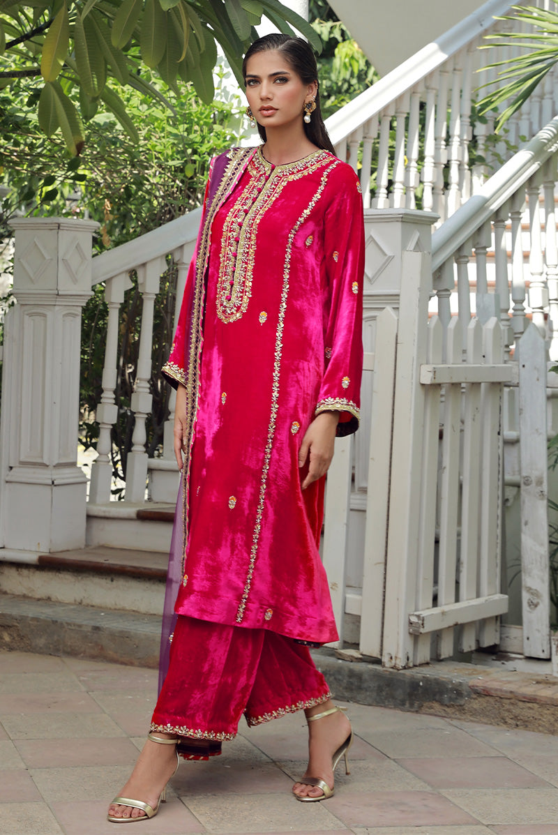 Sana Abbas | Velvet Formals | RUBY - Official Sana Abbas - Agha Fabrics UK