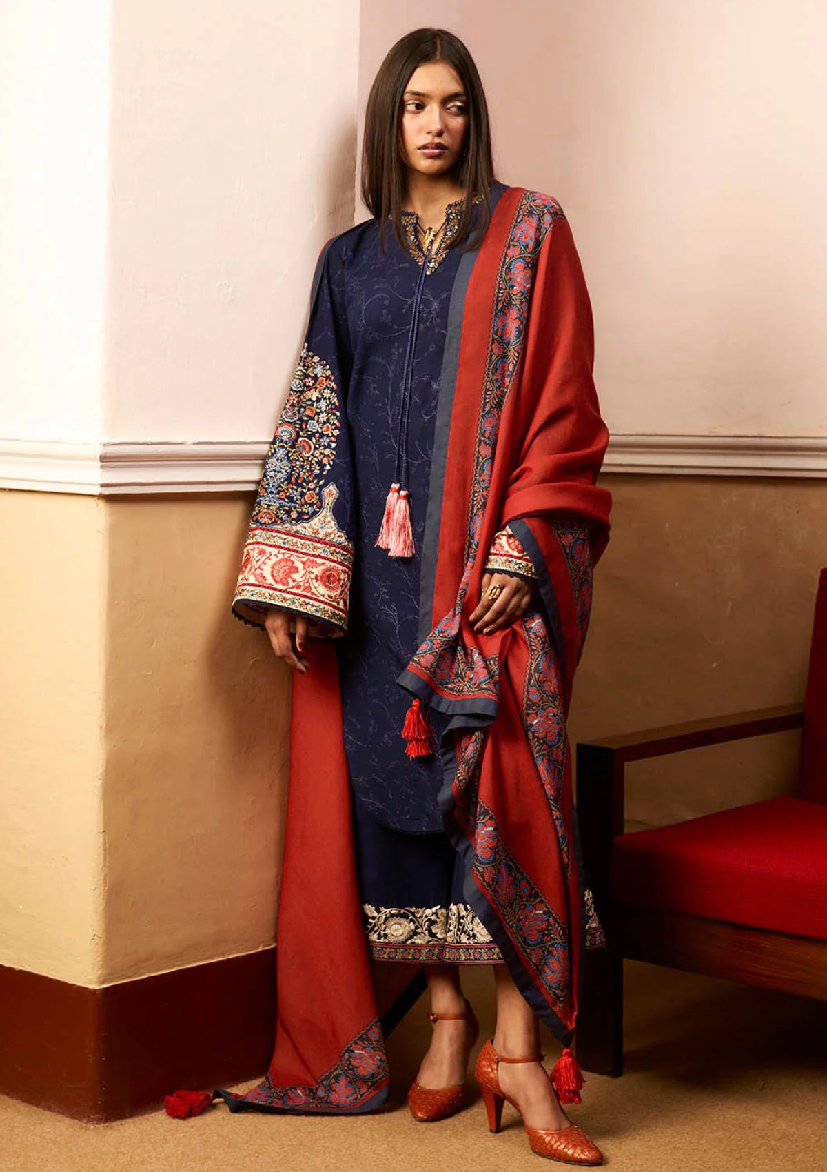 Winter Collection - Jugnu by Hussain Rehar - Autumn Winter - Fable - Official Jugnu by Hussain Rehar - Agha Fabrics UK