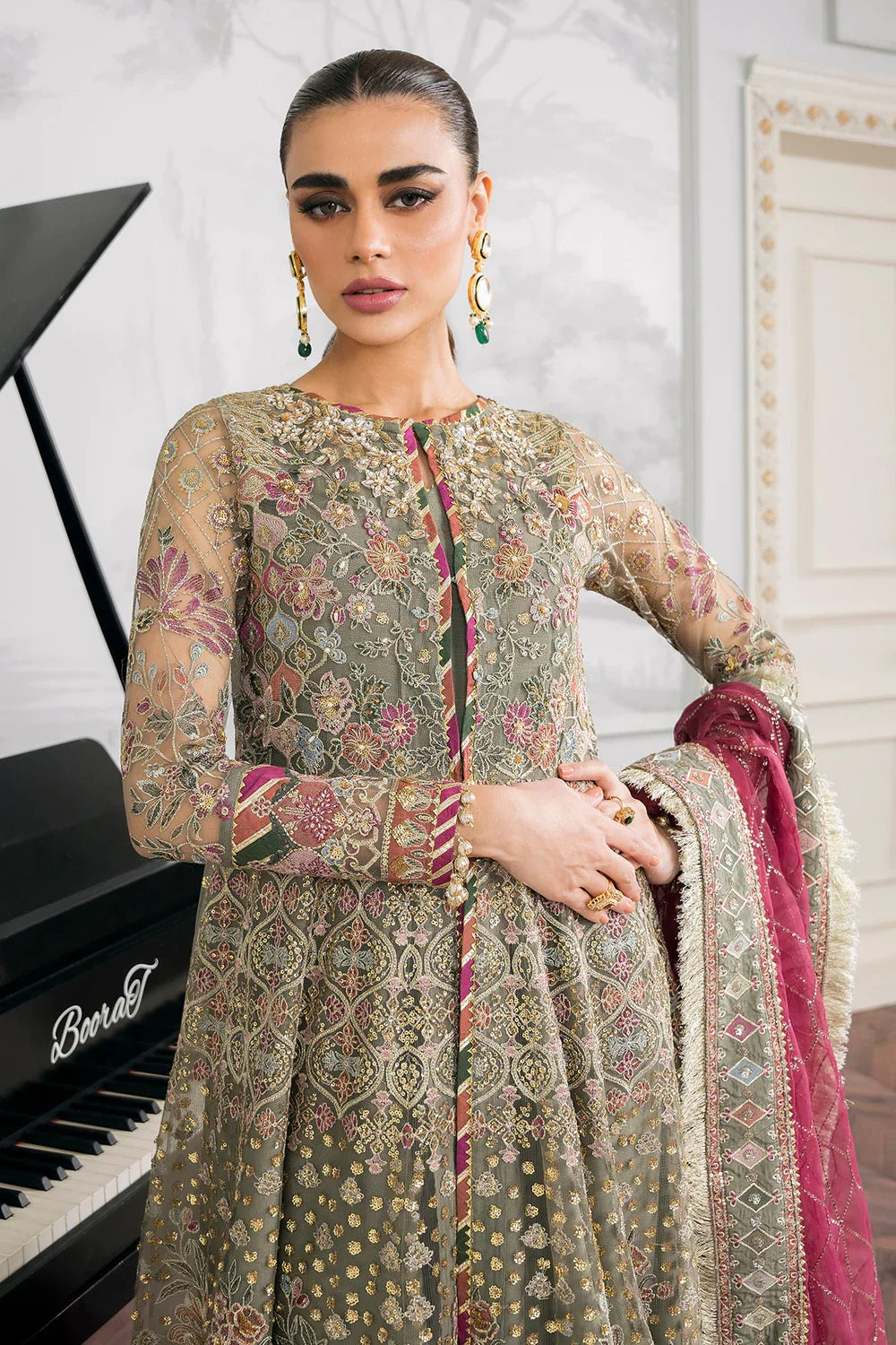 Baroque | Chantelle Embroidered Collection | CH12-02 - Official Baroque - Agha Fabrics UK