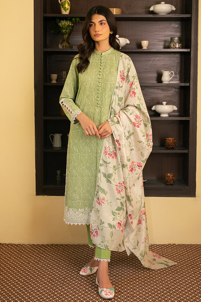 Cross Stitch | Mahiri Embroidered Lawn 24 | VERDANT GREEN - Official Cross Stitch - Agha Fabrics UK