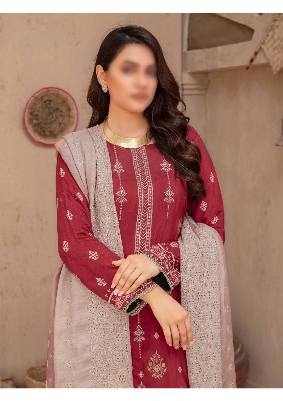 Winter Collection - Laiba - D/P Viscose - V26 - LV#10 - Official Laiba - Agha Fabrics UK