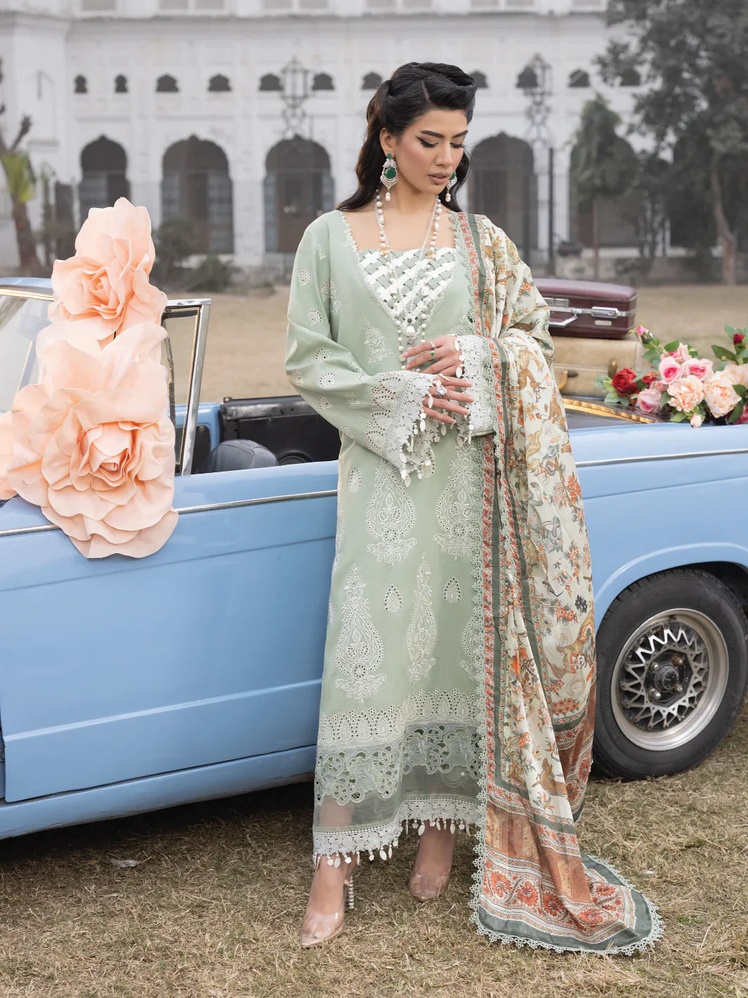 Faiza Faisal | Maya Luxury Lawn | Elena - Official Faiza Faisal - Agha Fabrics UK