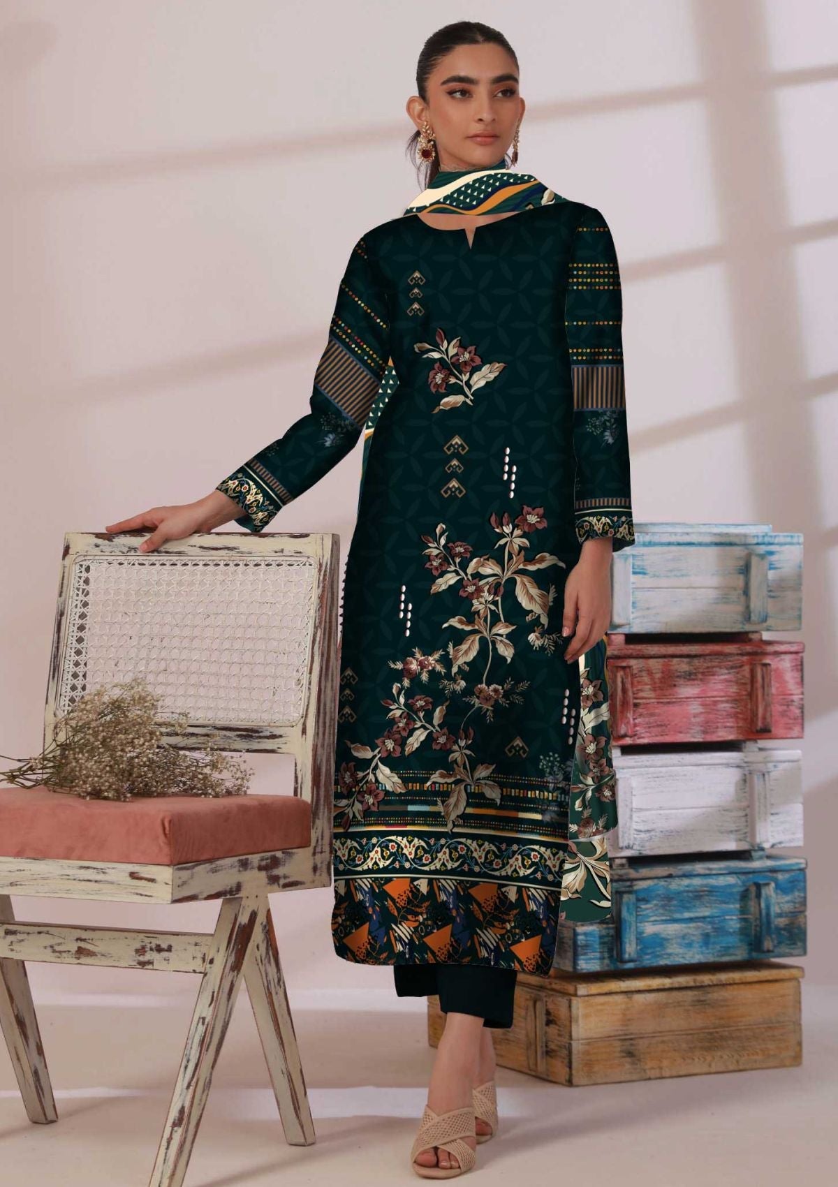 Winter Collection - Art n Style - Monsoon Linen - Volume 2 - A24#14 - Official Art n Style - Agha Fabrics UK