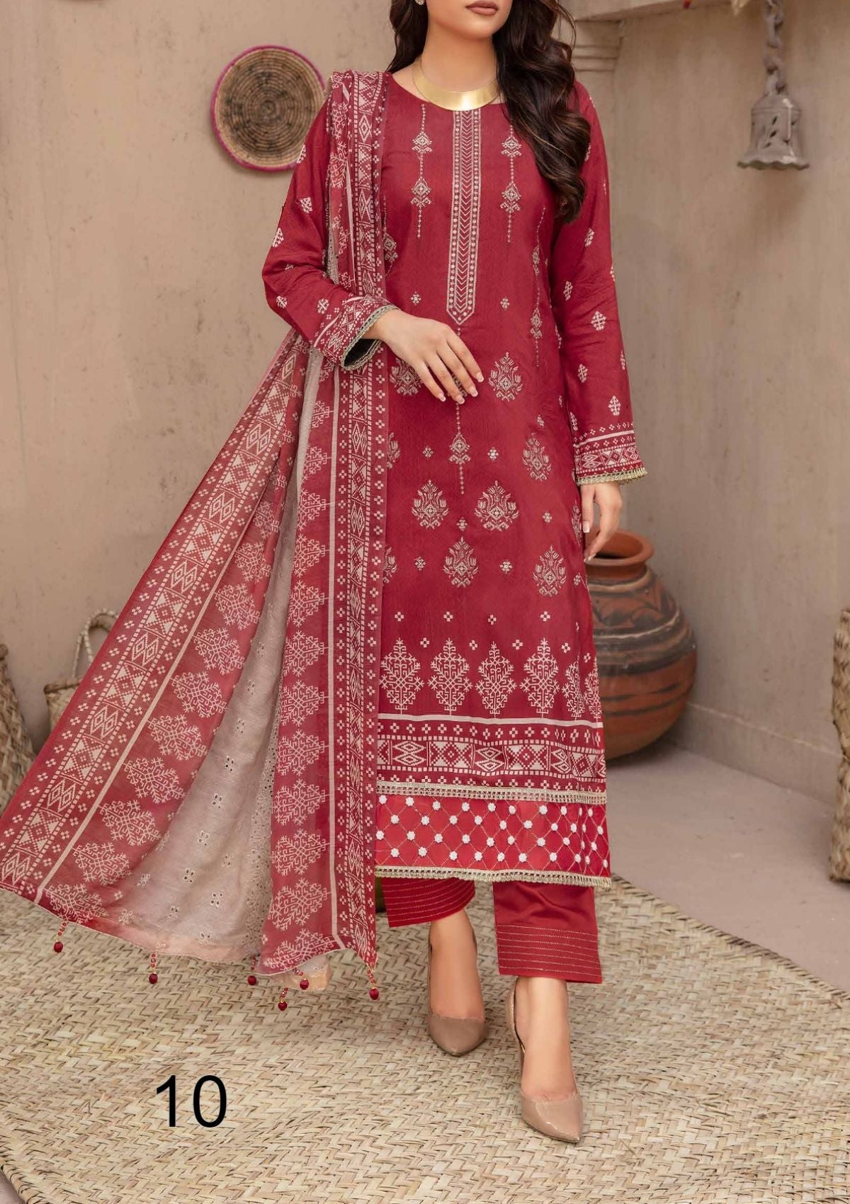Winter Collection - Laiba - D/P Viscose - V26 - LV#10 - Official Laiba - Agha Fabrics UK
