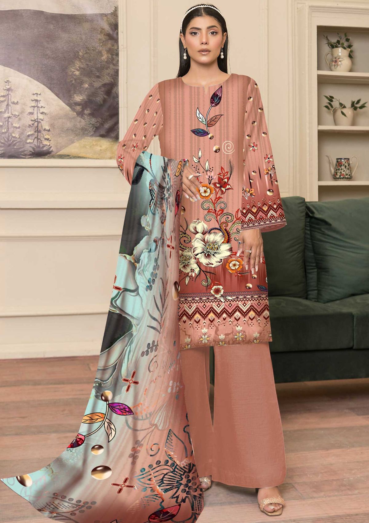 Winter Collection - Art n Style - Monsoon Linen 24 - AMS#11 - Official Art n Style - Agha Fabrics UK