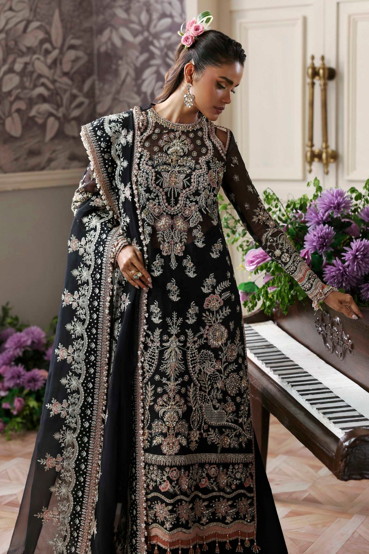 Akbar Aslam | Deewani Wedding Formals | Nocturne - Official Akbar Aslam - Agha Fabrics UK