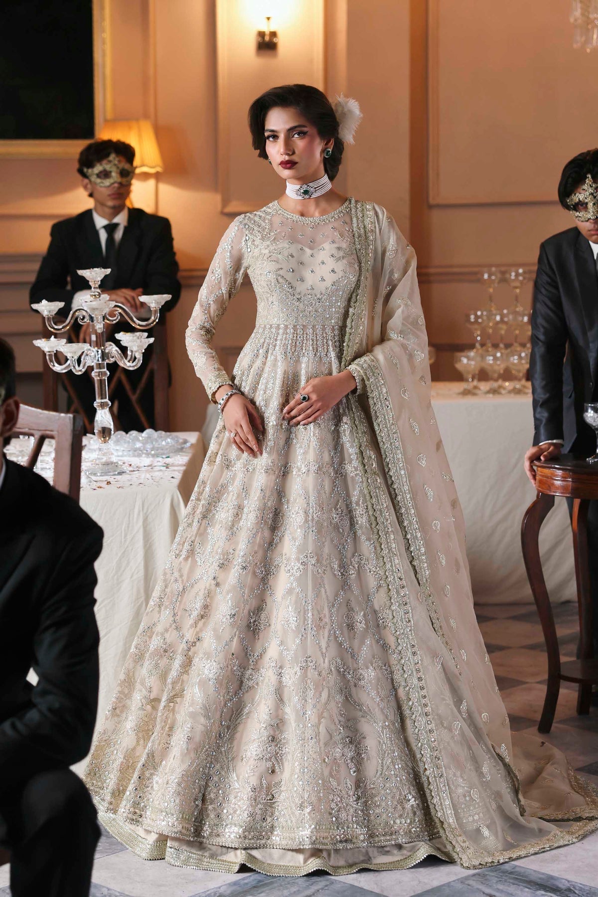 Akbar Aslam | Deewani Wedding Formals | Gulnisa - Official Akbar Aslam - Agha Fabrics UK