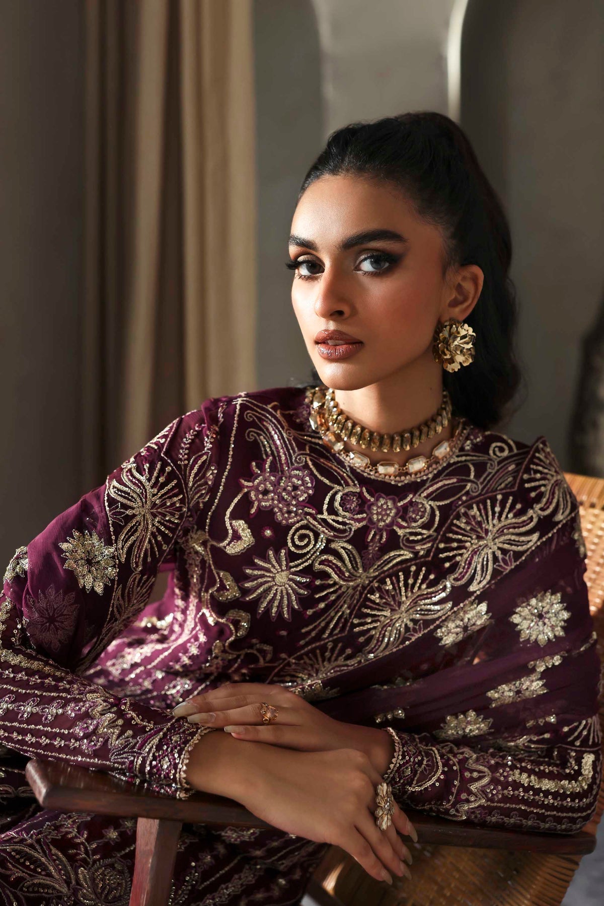 Akbar Aslam | Meeras Luxury Chiffon 25 | Mahin - Official Akbar Aslam - Agha Fabrics UK