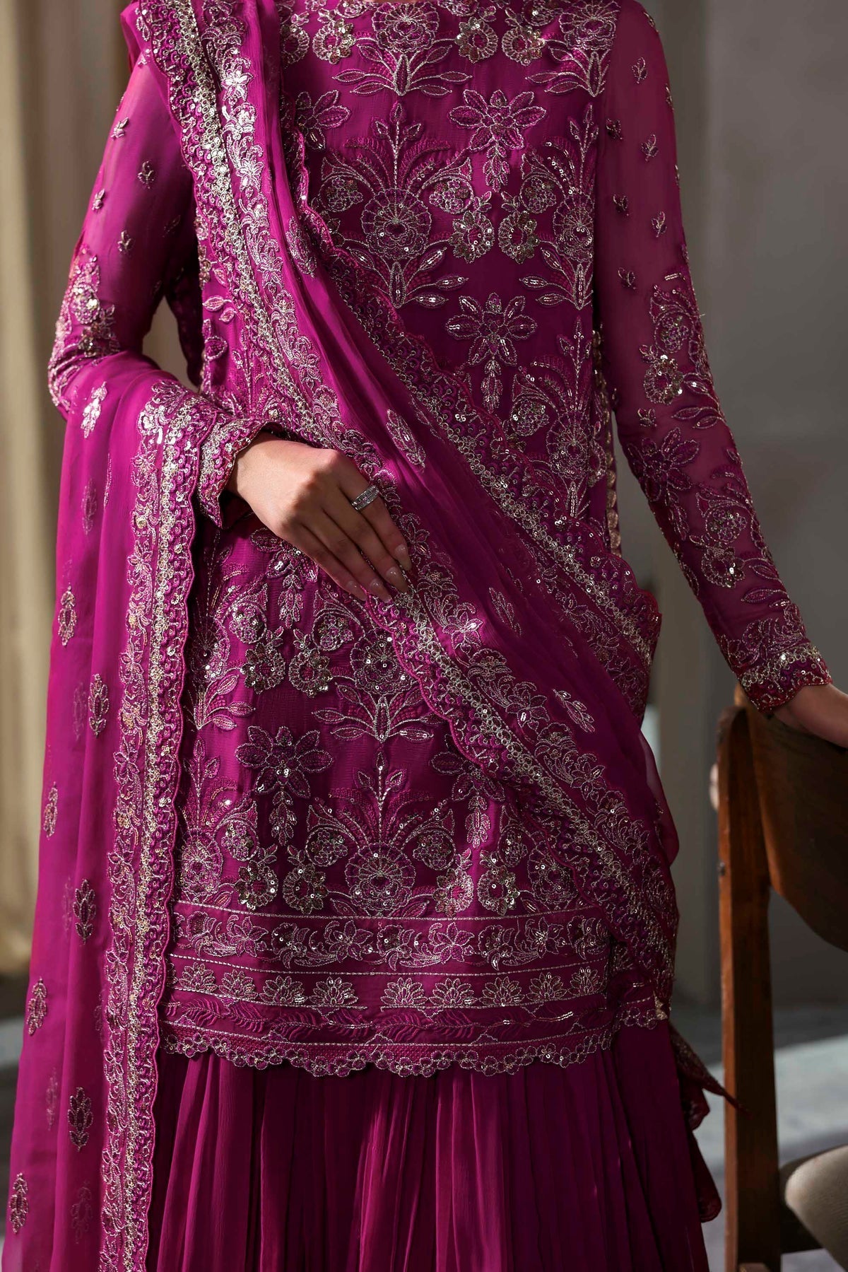 Akbar Aslam | Meeras Luxury Chiffon 25 | Mehzar - Official Akbar Aslam - Agha Fabrics UK