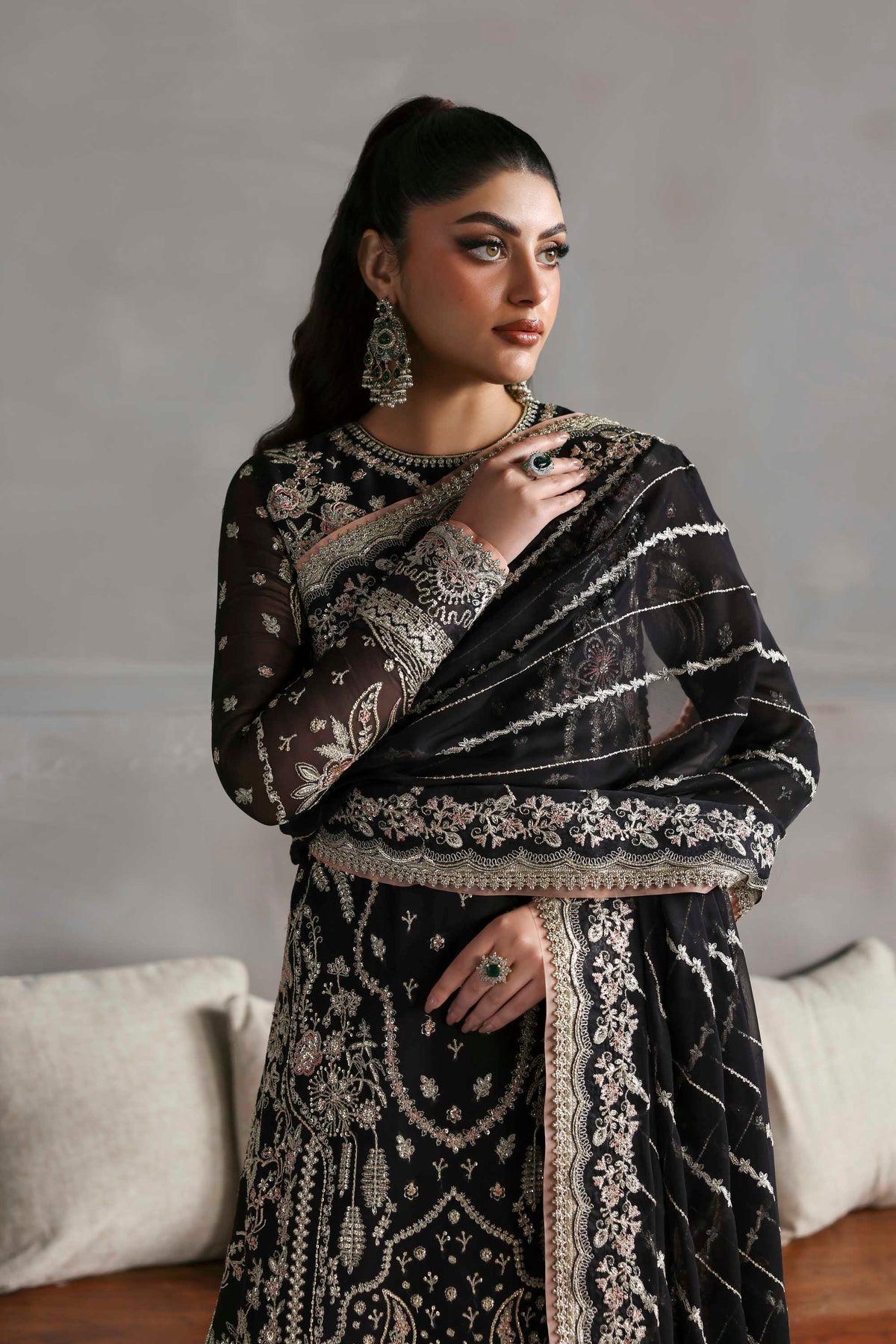 Akbar Aslam | Meeras Luxury Chiffon 25 | Zehmaya - Official Akbar Aslam - Agha Fabrics UK