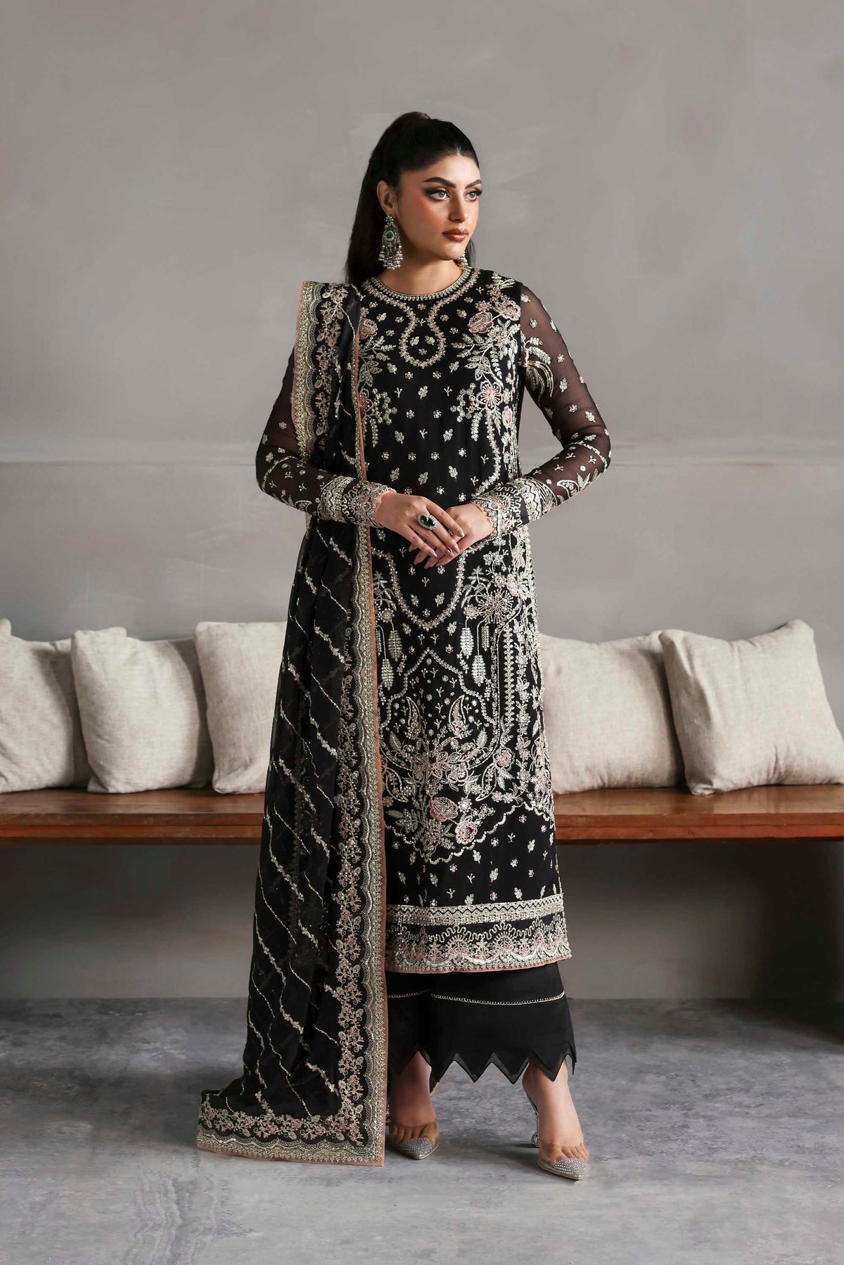Akbar Aslam | Meeras Luxury Chiffon 25 | Zehmaya - Official Akbar Aslam - Agha Fabrics UK