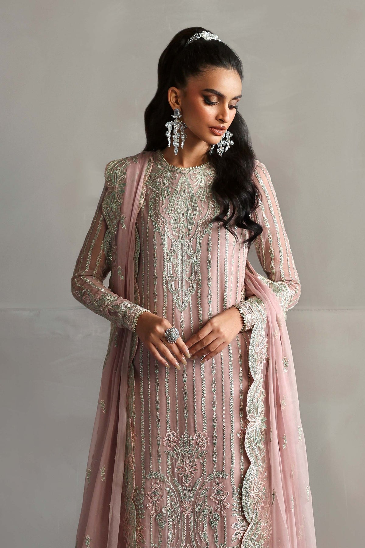 Akbar Aslam | Meeras Luxury Chiffon 25 | Gulnour - Official Akbar Aslam - Agha Fabrics UK
