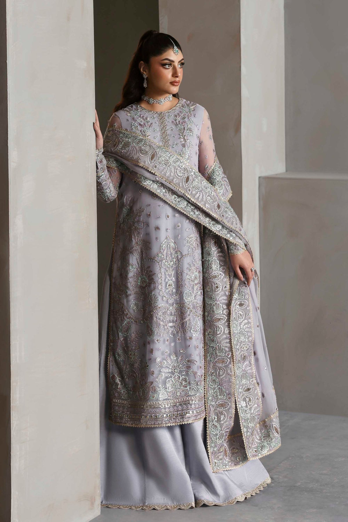 Akbar Aslam | Meeras Luxury Chiffon 25 | Emeraya - Official Akbar Aslam - Agha Fabrics UK