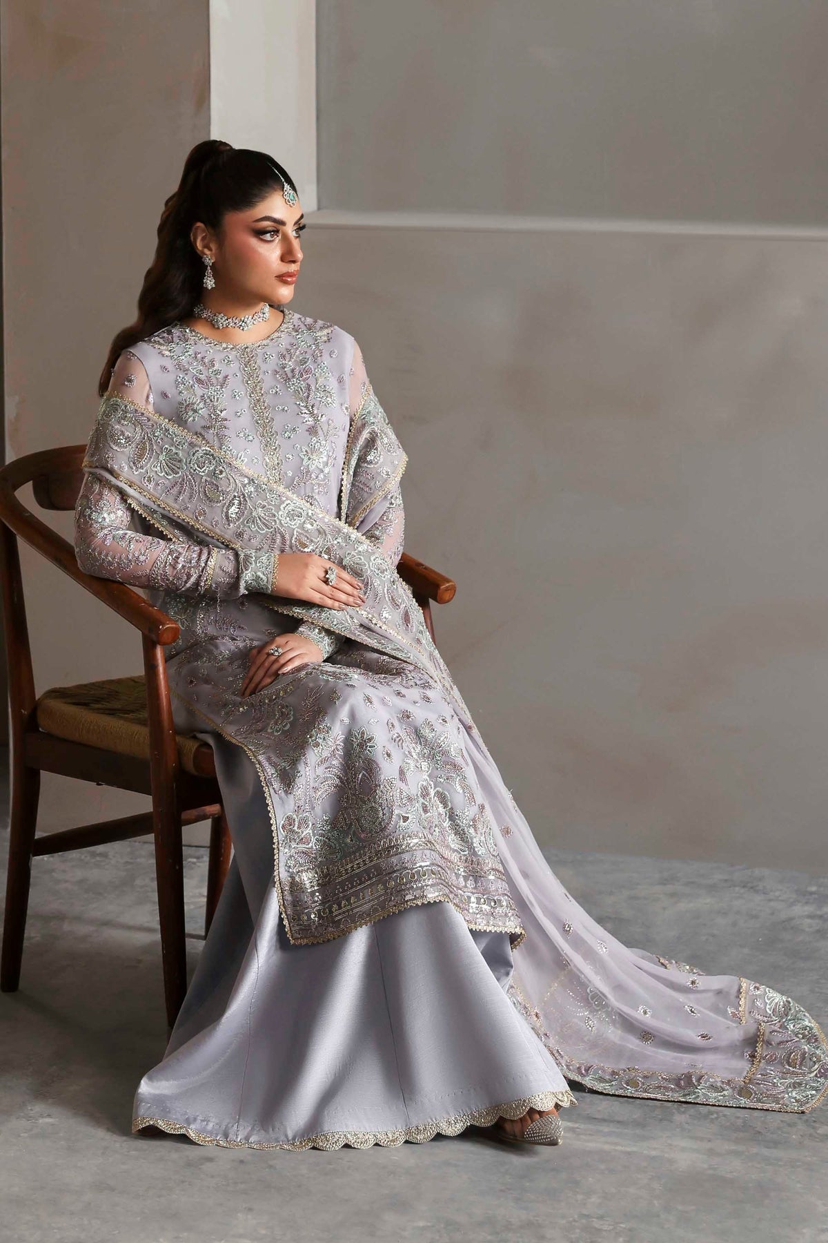 Akbar Aslam | Meeras Luxury Chiffon 25 | Emeraya - Official Akbar Aslam - Agha Fabrics UK