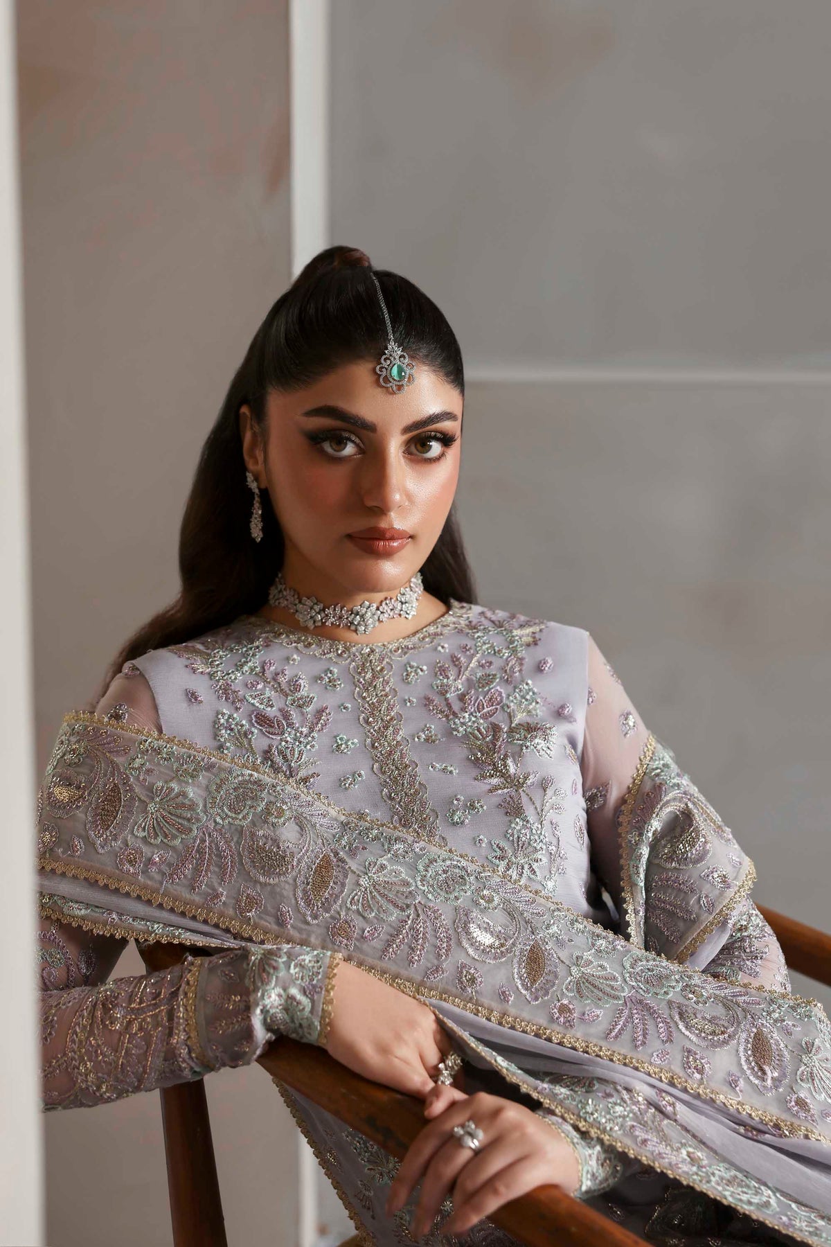 Akbar Aslam | Meeras Luxury Chiffon 25 | Emeraya - Official Akbar Aslam - Agha Fabrics UK