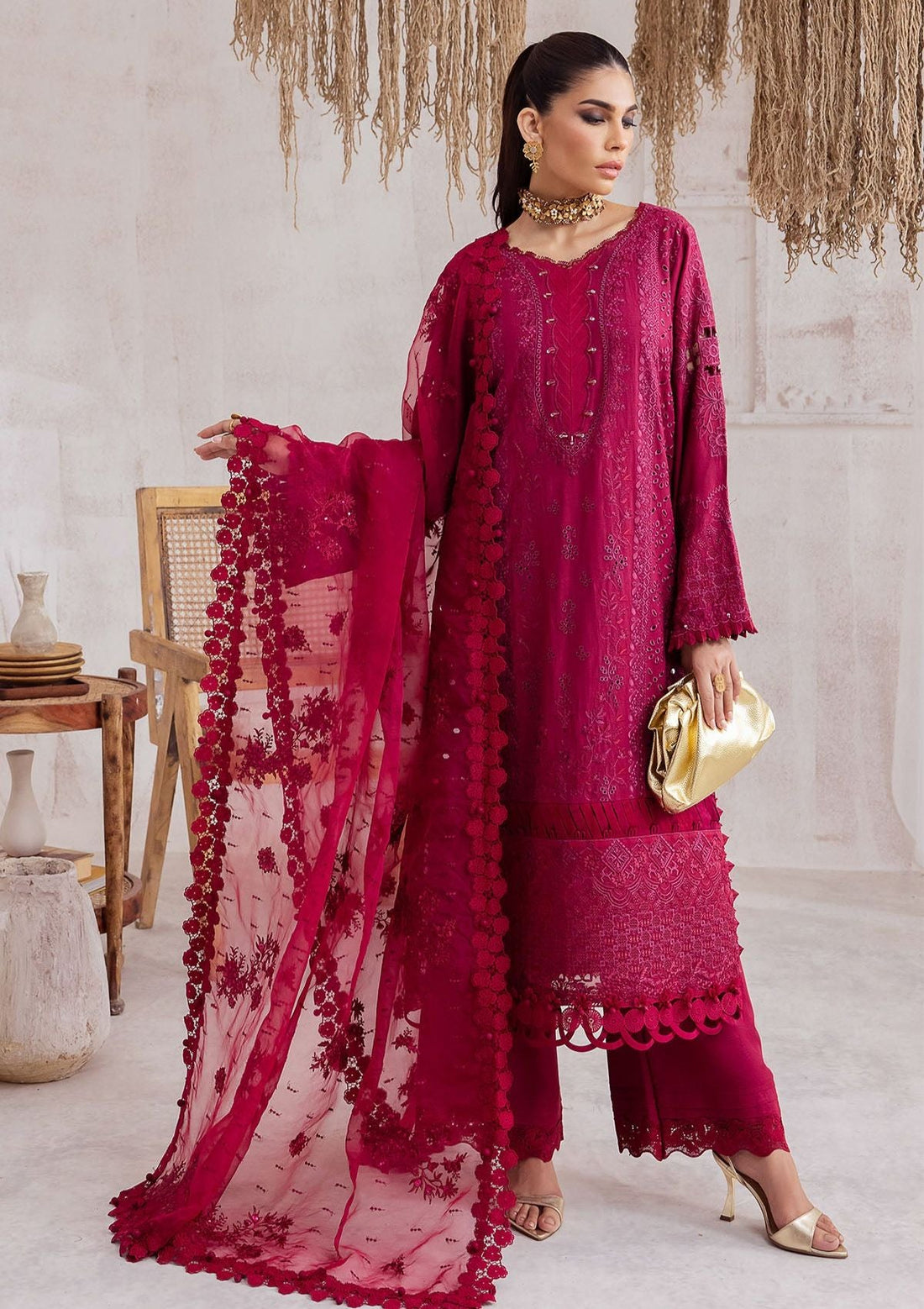 Winter Collection - Nureh - Exclusive - Karandi - NE#40 - Official Nureh - Agha Fabrics UK