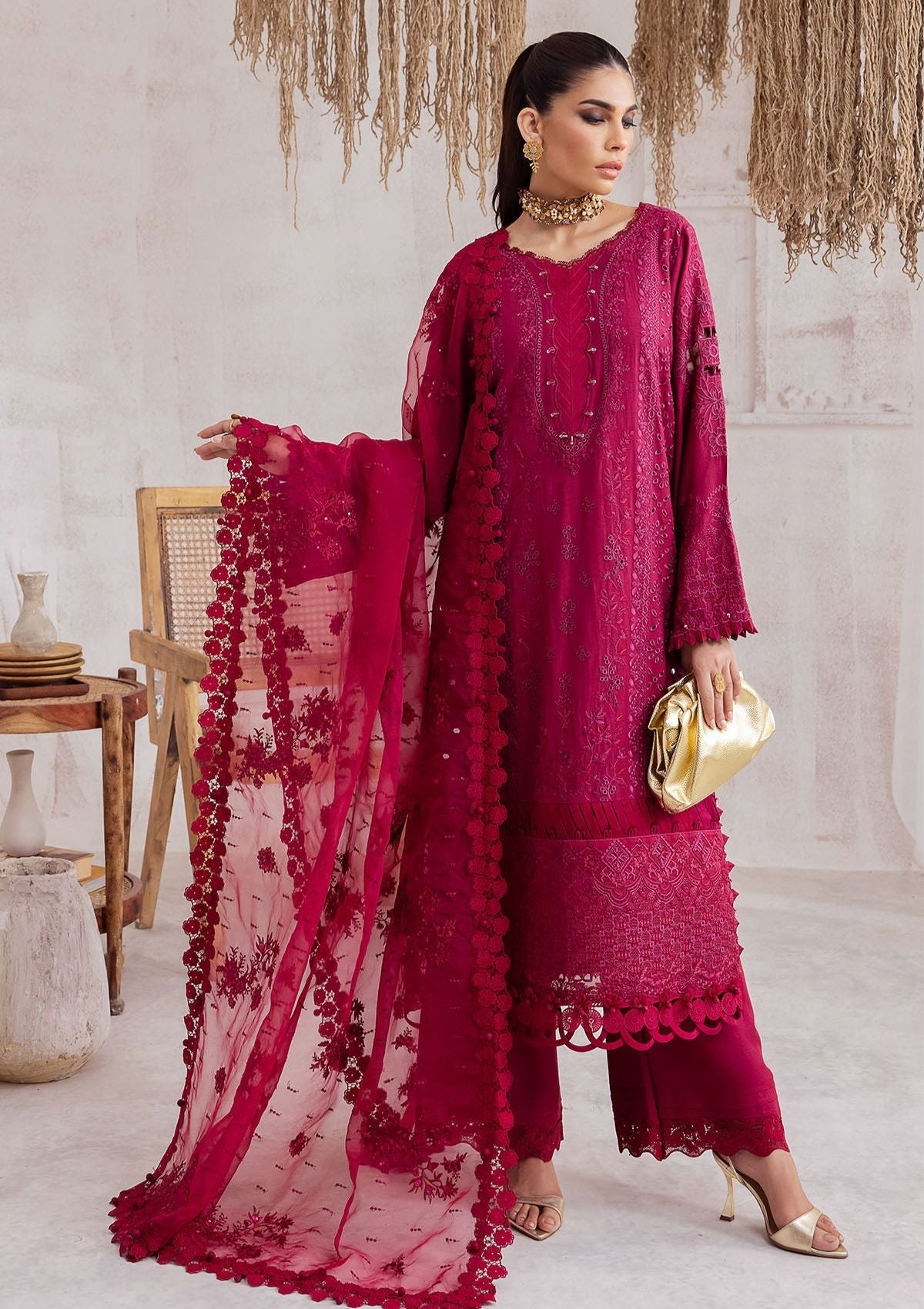 Winter Collection - Nureh - Exclusive - Karandi - NE#40 - Official Nureh - Agha Fabrics UK
