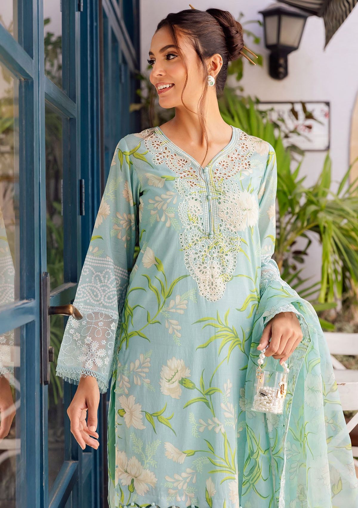 Lawn Collection - Nureh - GirlGlam - Chikankari - GL#05 - Official Nureh - Agha Fabrics UK