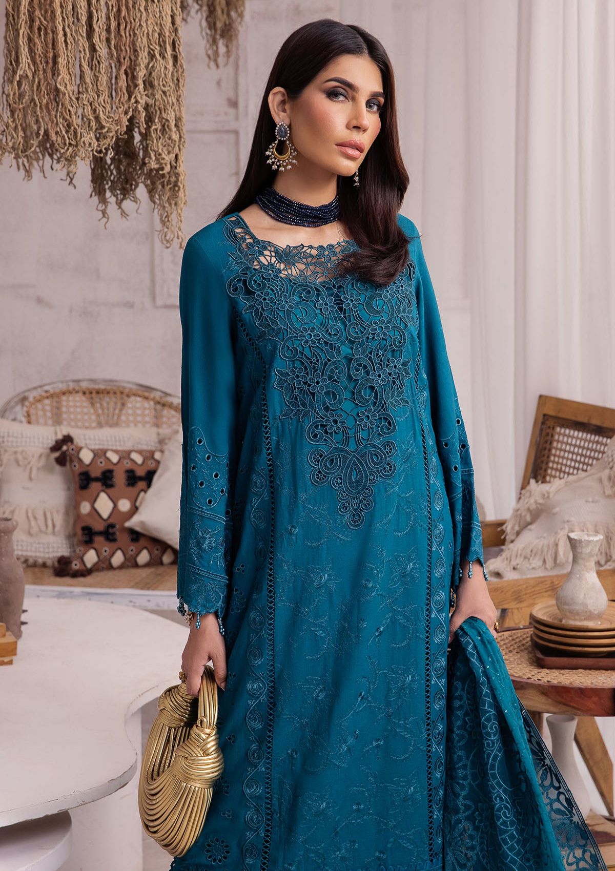 Winter Collection - Nureh - Exclusive - Karandi - NE#42 - Official Nureh - Agha Fabrics UK