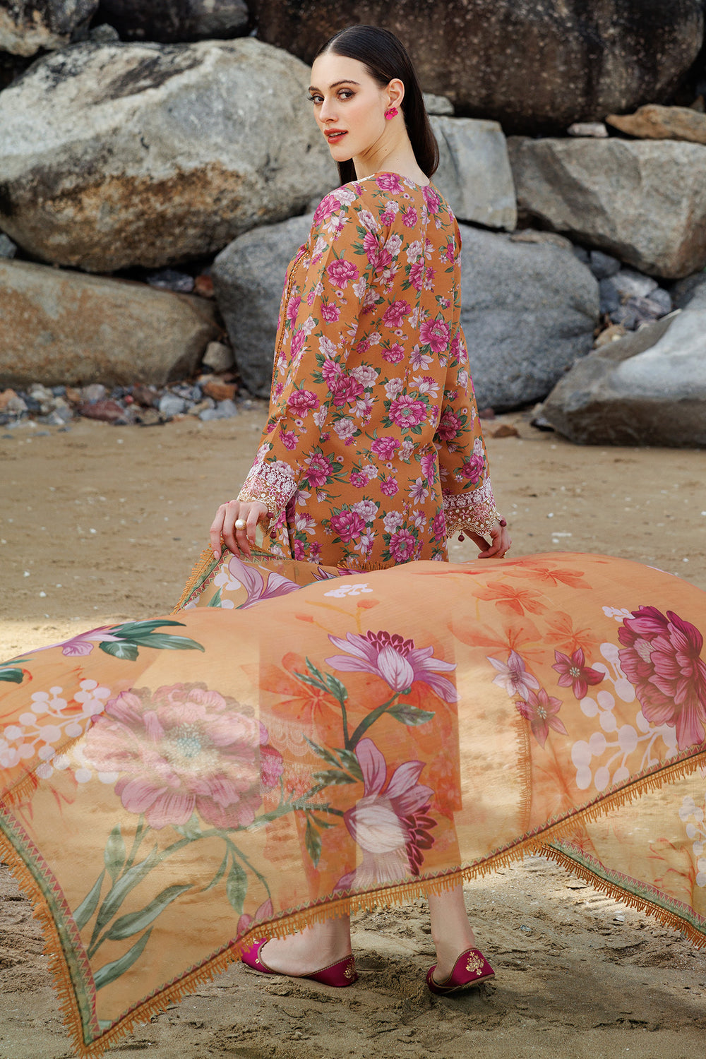 Farasha | Printed Essentials | Coral Haze