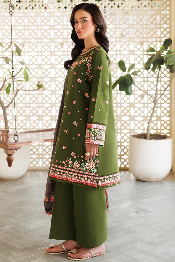 Farasha | Summer Weaves Embroidered Lawn | Olivine Dreams