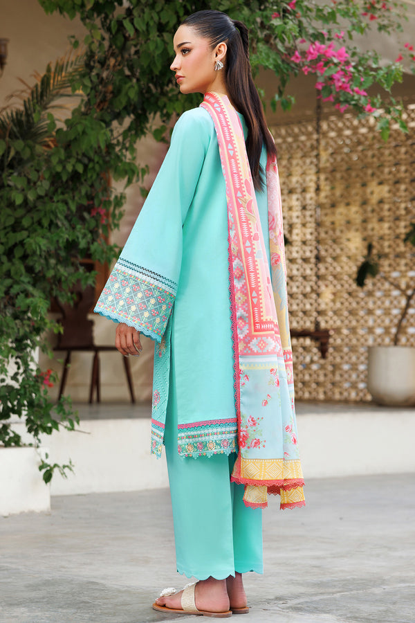 Farasha | Summer Weaves Embroidered Lawn | Ocean Veil