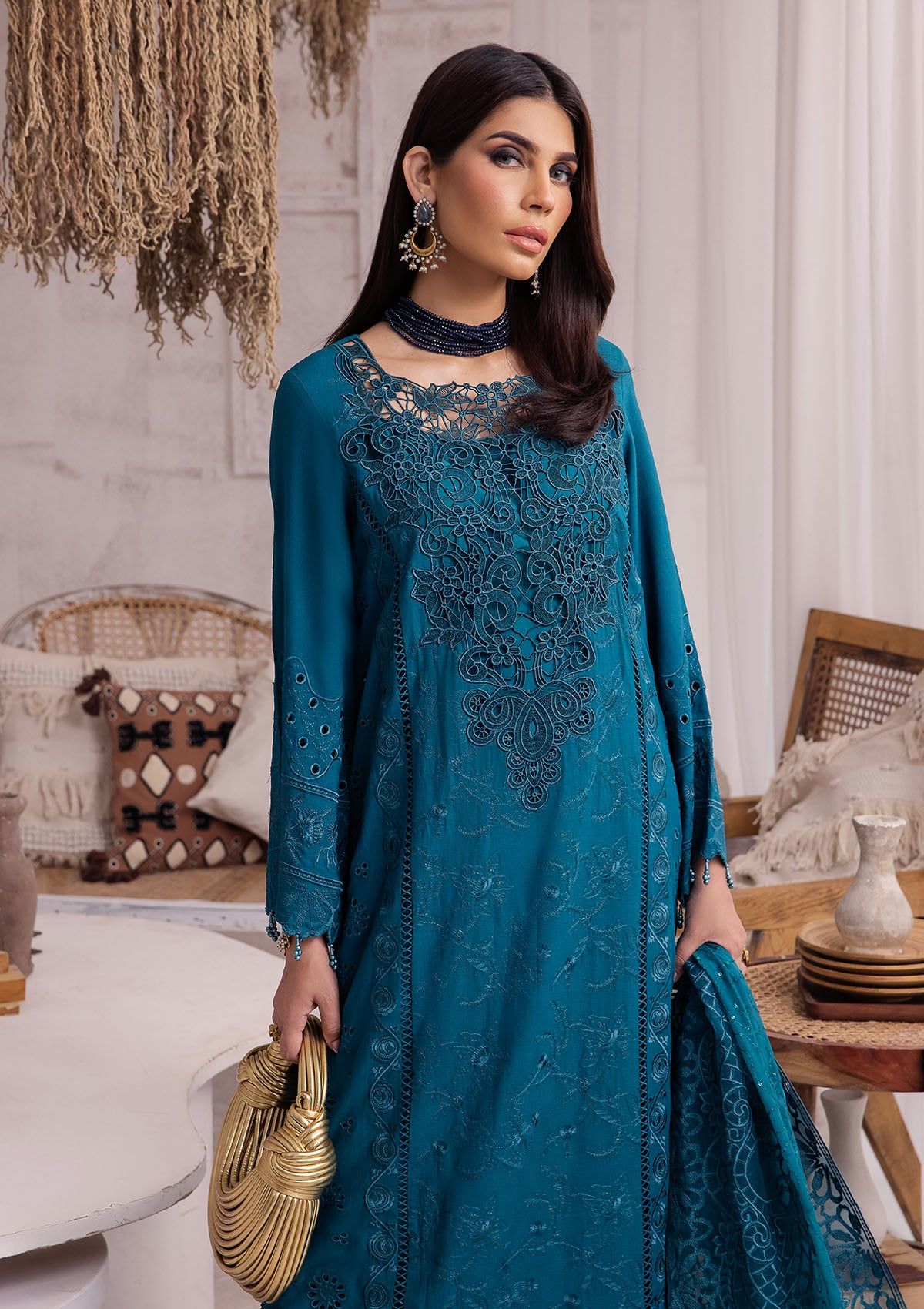 Winter Collection - Nureh - Exclusive - Karandi - NE#42 - Official Nureh - Agha Fabrics UK