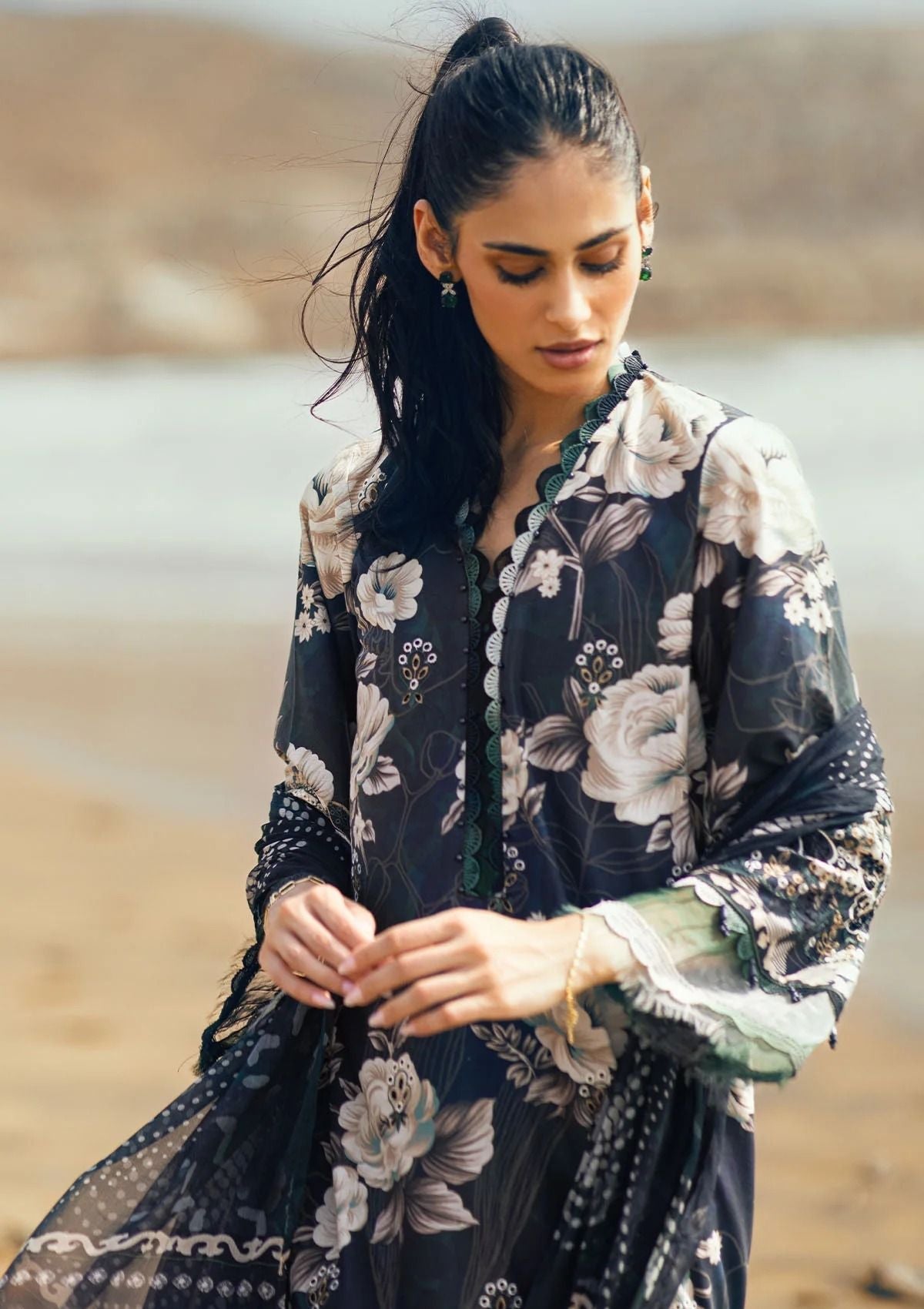 Lawn Collection - Nureh - Gardenia - Chikenkari - NG24#155 - Official Nureh - Agha Fabrics UK