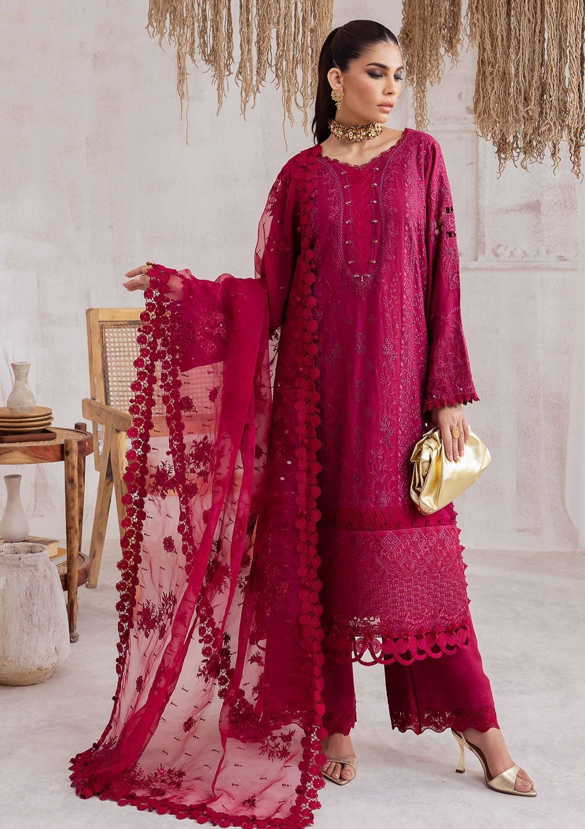 Winter Collection - Nureh - Exclusive - Karandi - NE#40 - Official Nureh - Agha Fabrics UK