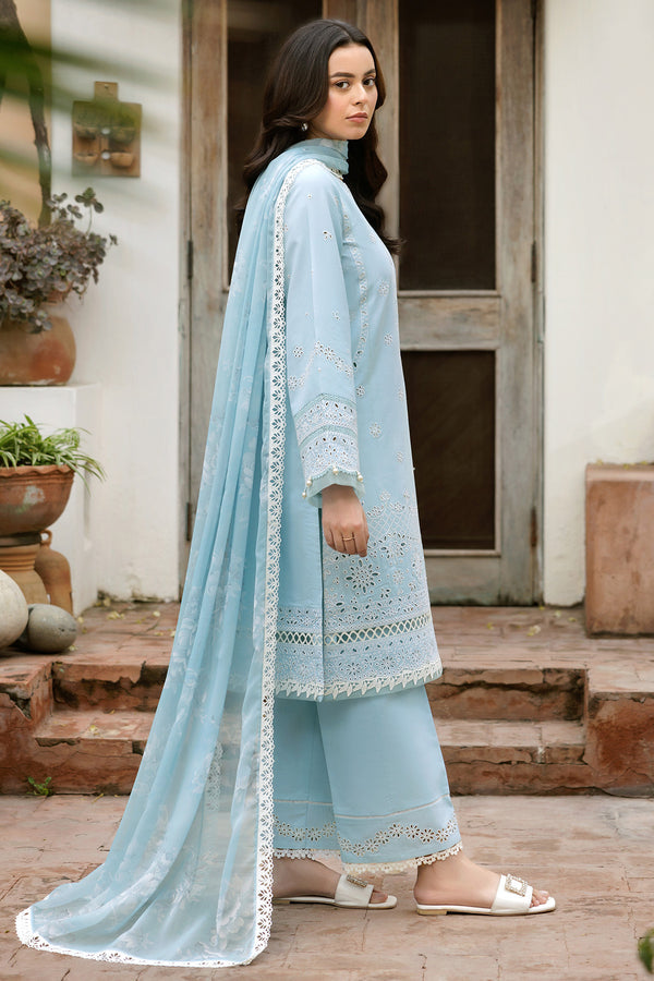 Farasha | Summer Weaves Embroidered Lawn | Sky Haze