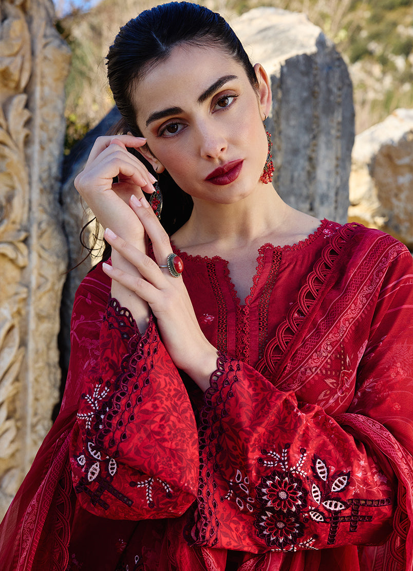 Image | Spring Printkari 25 | Ruby - Official Image - Agha Fabrics UK