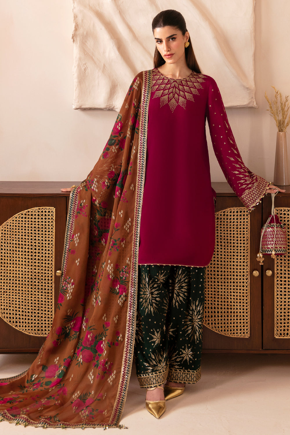 Jazmin | Formals Collection | Raw Silk UR-7038 - Official Jazmin - Agha Fabrics UK