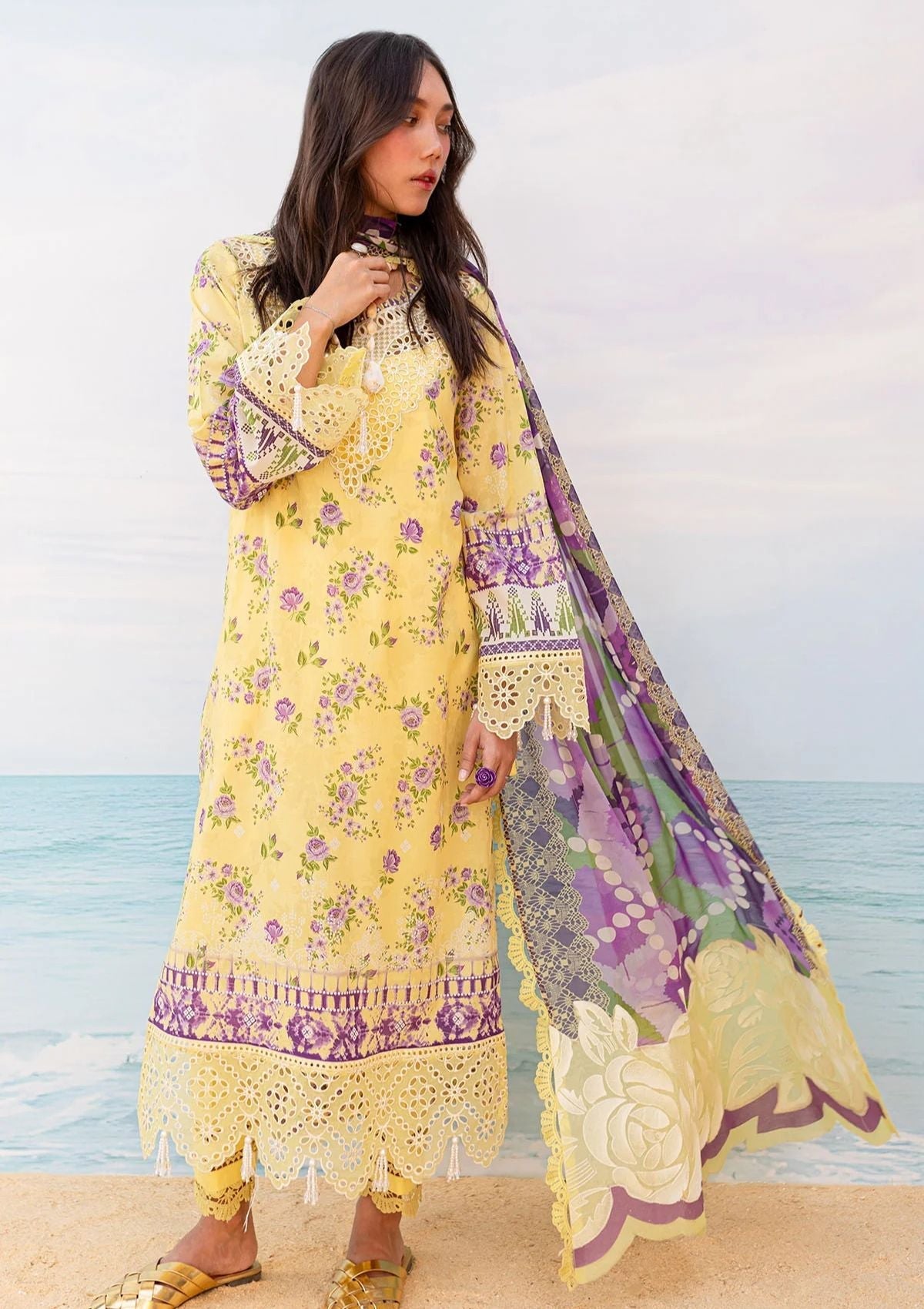 Lawn Collection - Nureh - Gardenia - Embroidered 24 - NS#131 - Official Nureh - Agha Fabrics UK