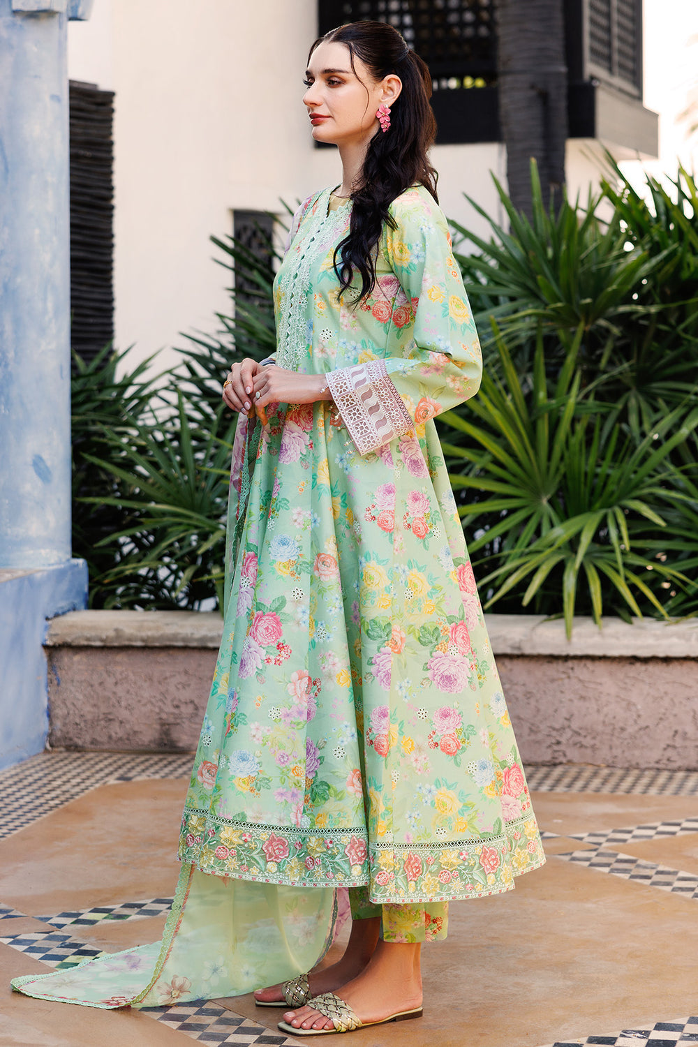 Farasha | Printed Essentials | Mint Dew