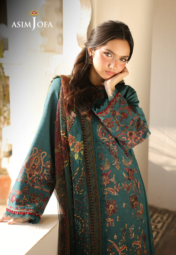 Asim Jofa | Summer Rhapsody | AJUBU-03 Embroidered Jacquard - Official Asim Jofa - Agha Fabrics UK