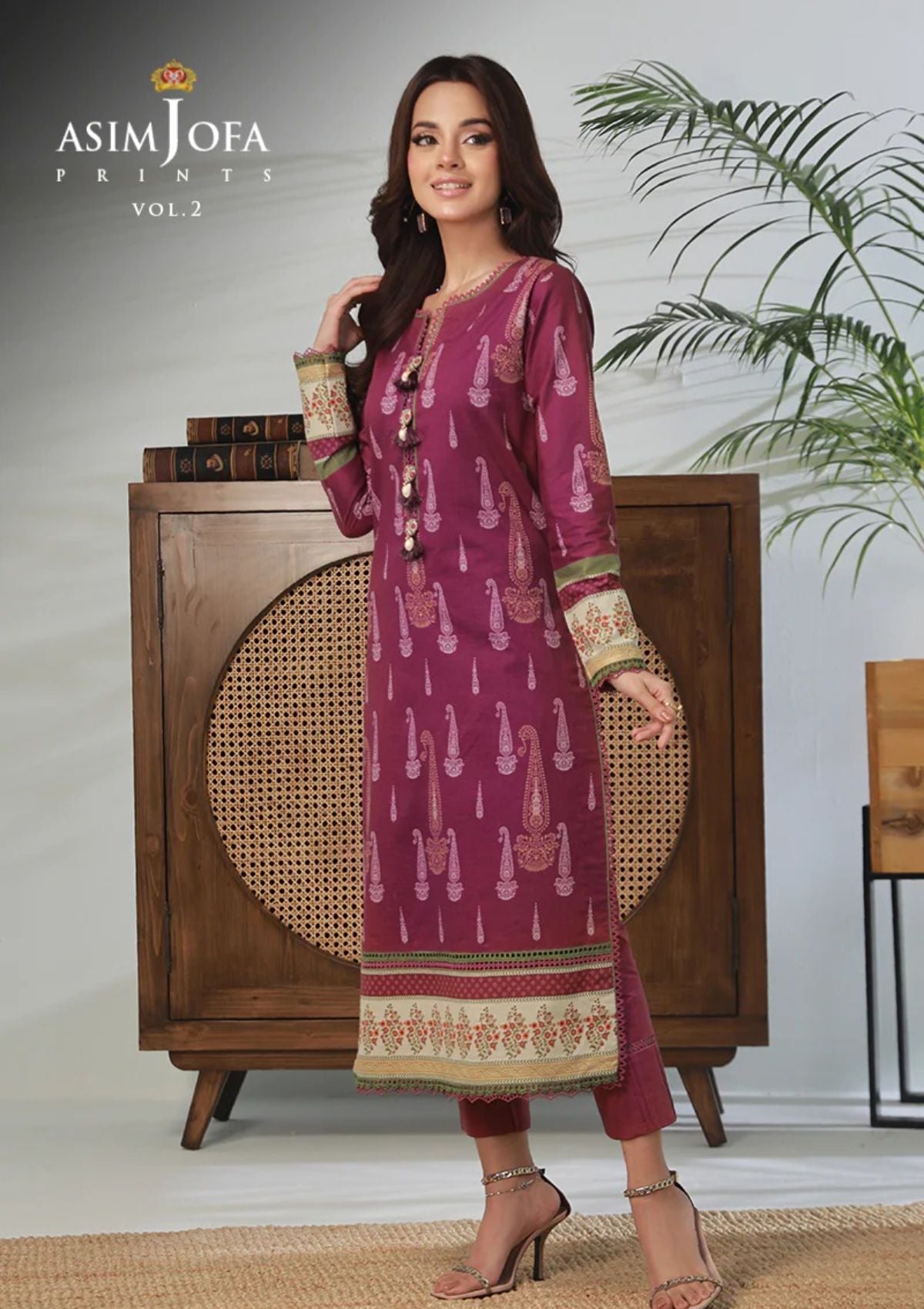 Lawn Collection - Asim Jofa - Basic - Print - 1 Pc - AJBP#57 - Official Asim Jofa - Agha Fabrics UK