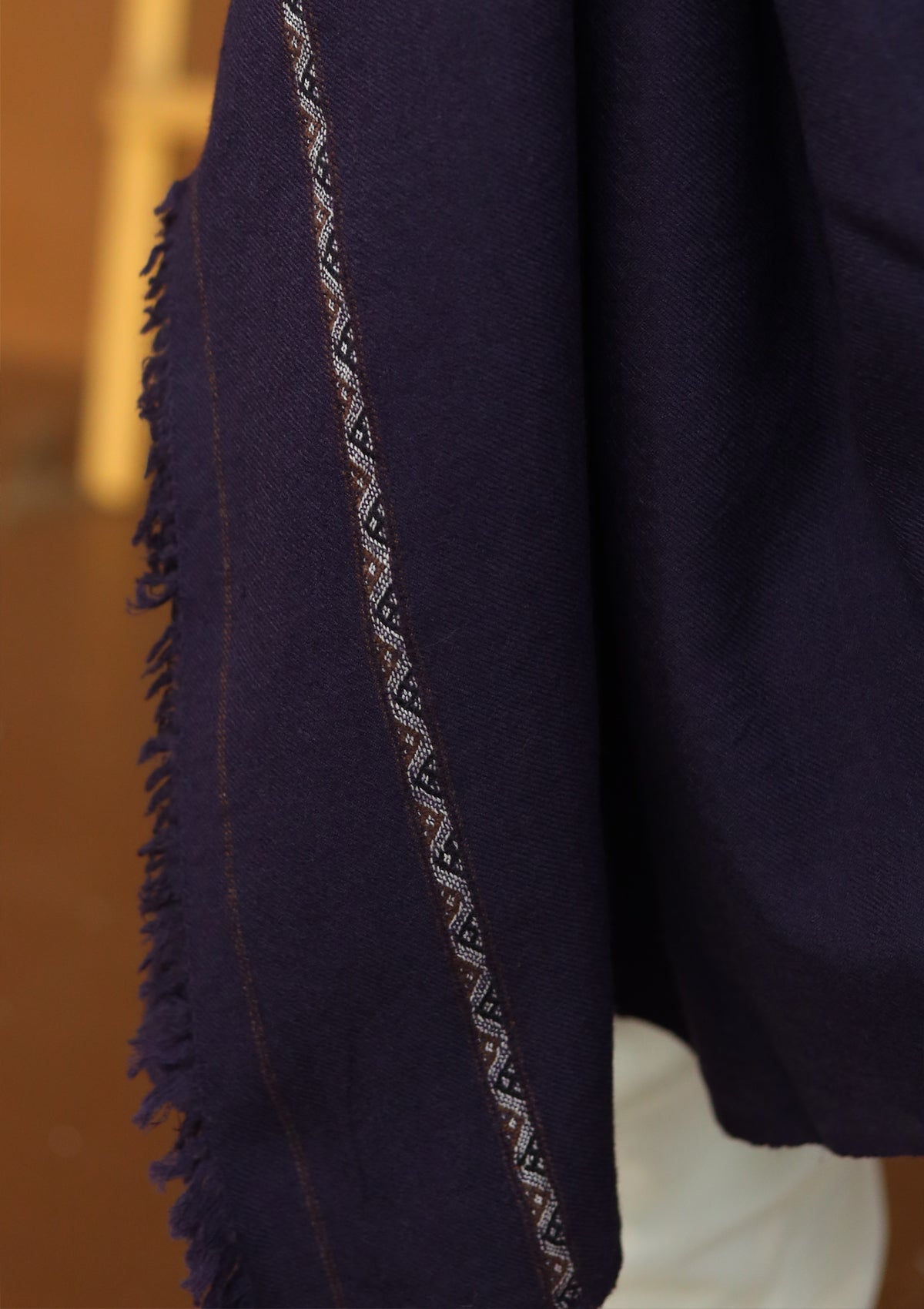 Men Shawls - Wool Shawls - D#42 - D Purple