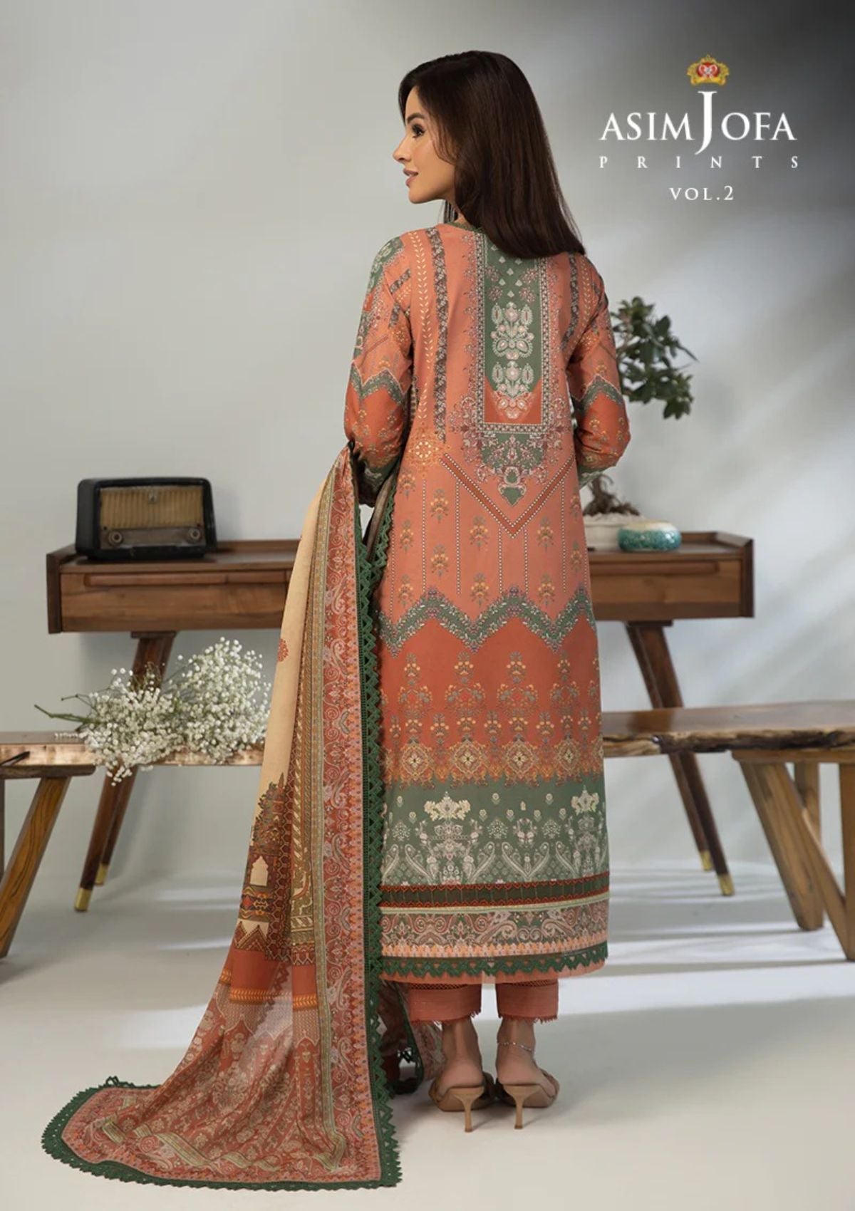 Lawn Collection - Asim Jofa - Basic - Print - 3 Pcs - AJBP#39 - Official Asim Jofa - Agha Fabrics UK