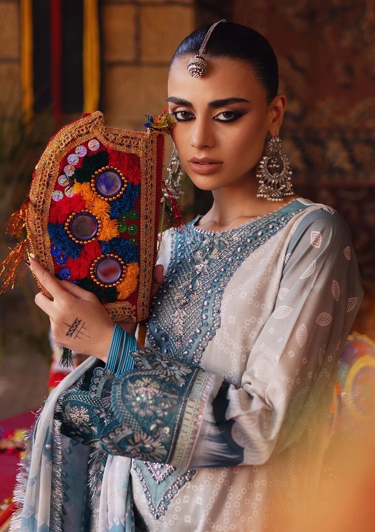 Lawn Collection - Nureh - Bazaar - Hand Embellished - NS24#130 - Official Nureh - Agha Fabrics UK