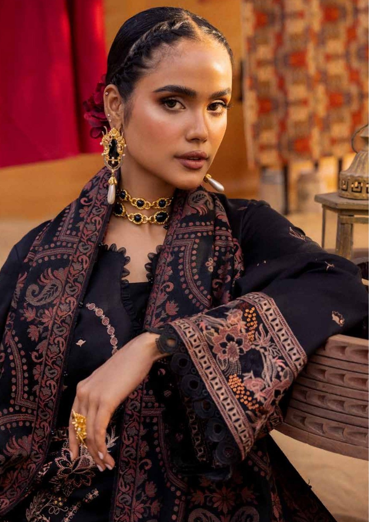 Winter Collection - Nureh - Exclusive - Luxury Shawl - NEL24#61 - Official Nureh - Agha Fabrics UK