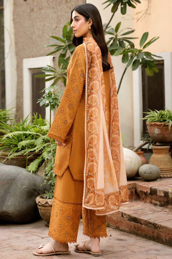 Farasha | Summer Weaves Embroidered Lawn | Golden Dusk