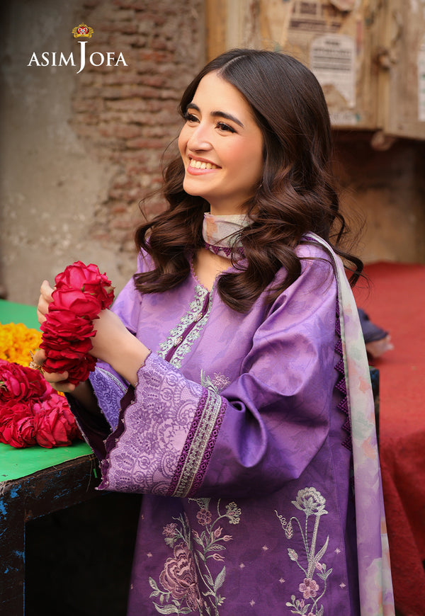 Asim Jofa | Summer Rhapsody | AJUBU-07 Embroidered Lawn - Official Asim Jofa - Agha Fabrics UK