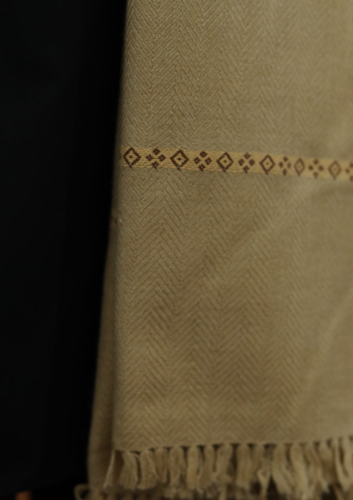 Men Shawls - Wool Shawls - D#13 - Fawn