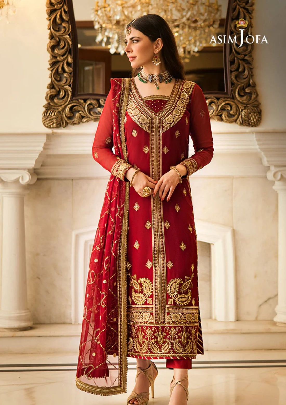 Formal Collection - Asim Jofa - Zari Sitara - AJZS#21 - Official Asim Jofa - Agha Fabrics UK