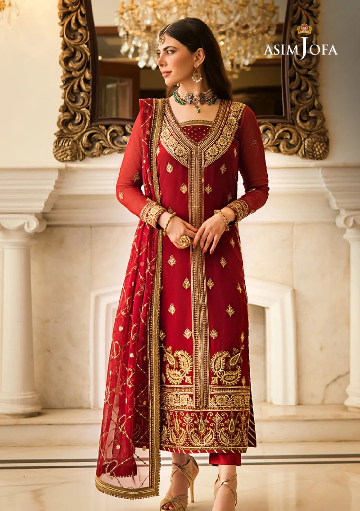 Formal Collection - Asim Jofa - Zari Sitara - AJZS#21 - Official Asim Jofa - Agha Fabrics UK